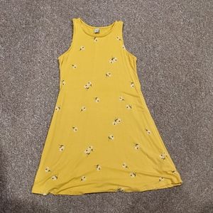 Old Navy XS Petite Yellow Daisy Swing Dress